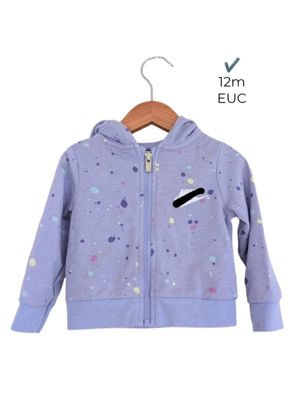Nike ✔️ Purple Zip-Up Hoodie 12m Girls Clothes